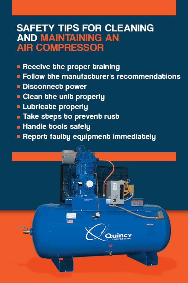 Warning labels for rotating equipment or machinery Reciprocating Air Compressors 