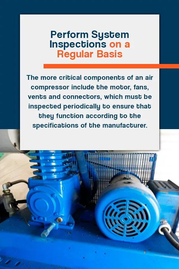 Perform an air compressor system inspection