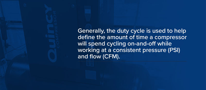 How to calculate air compressor duty cycles