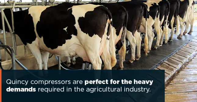 Quincy compressors for agricultural industry