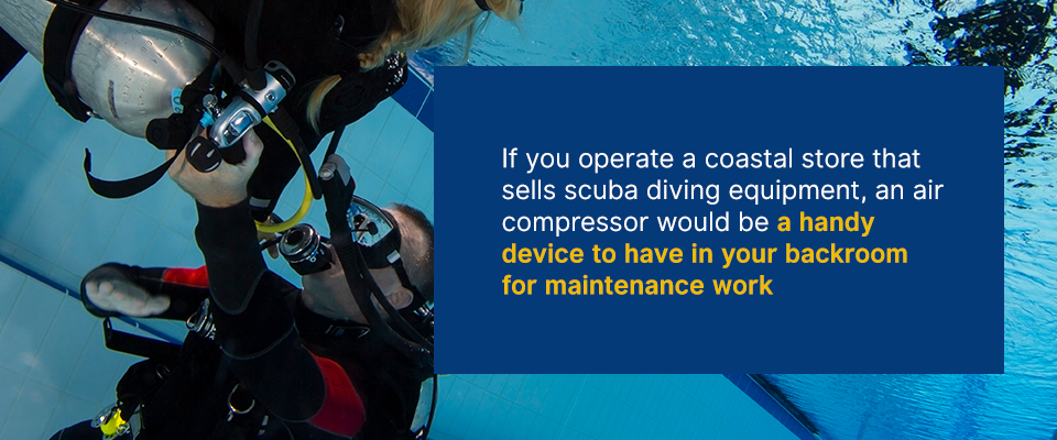 Un dispositivo útil para tener en la trastienda es un compresor de aire