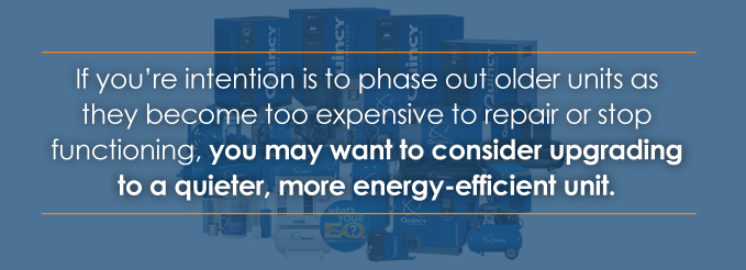 you may want to consider upgrading to a quieter, more energy-efficient unit
