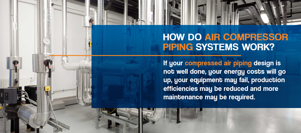 How do air compressor piping systems work?