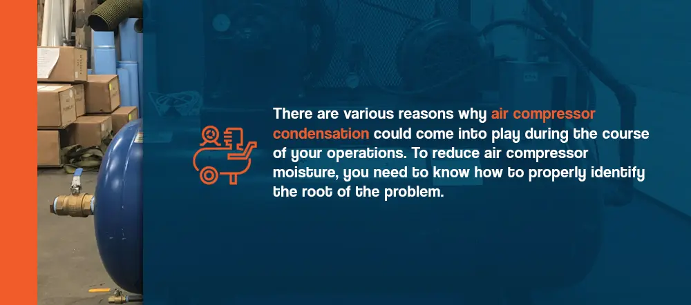 ¿Por qué hay agua en mi compresor de aire?