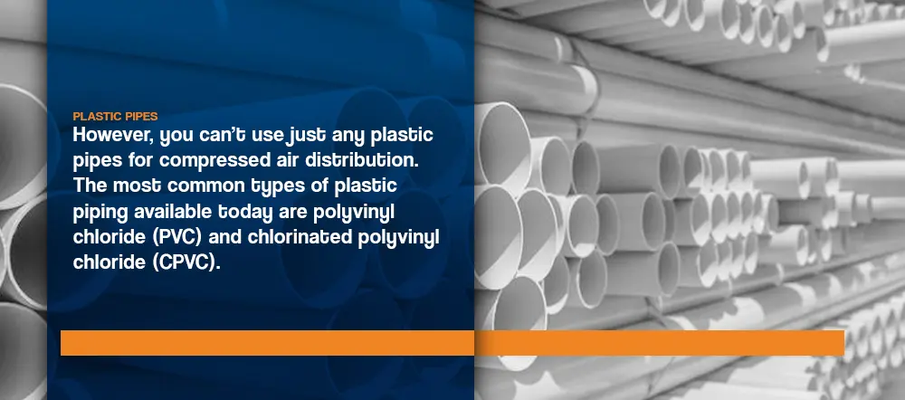 Tubos de plástico para sistema de tuberías de compresores de aire