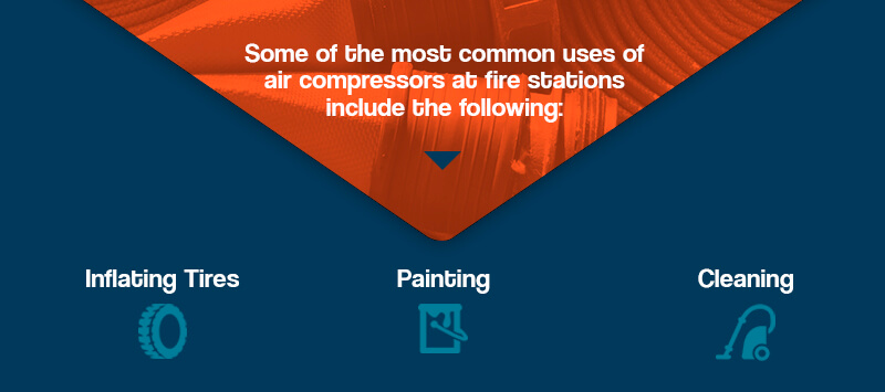 Common uses of air compressors at fire stations