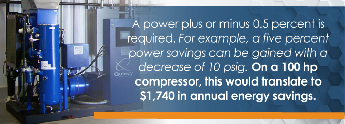 A power plus or minus 0.5 percent is required.