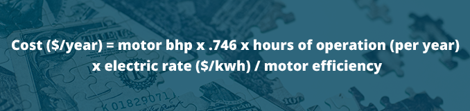 cost of compressed air leaks calculation