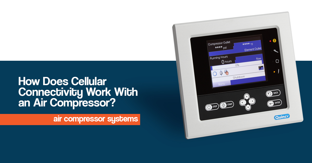 how does cellular connectivity work with an air compressor?