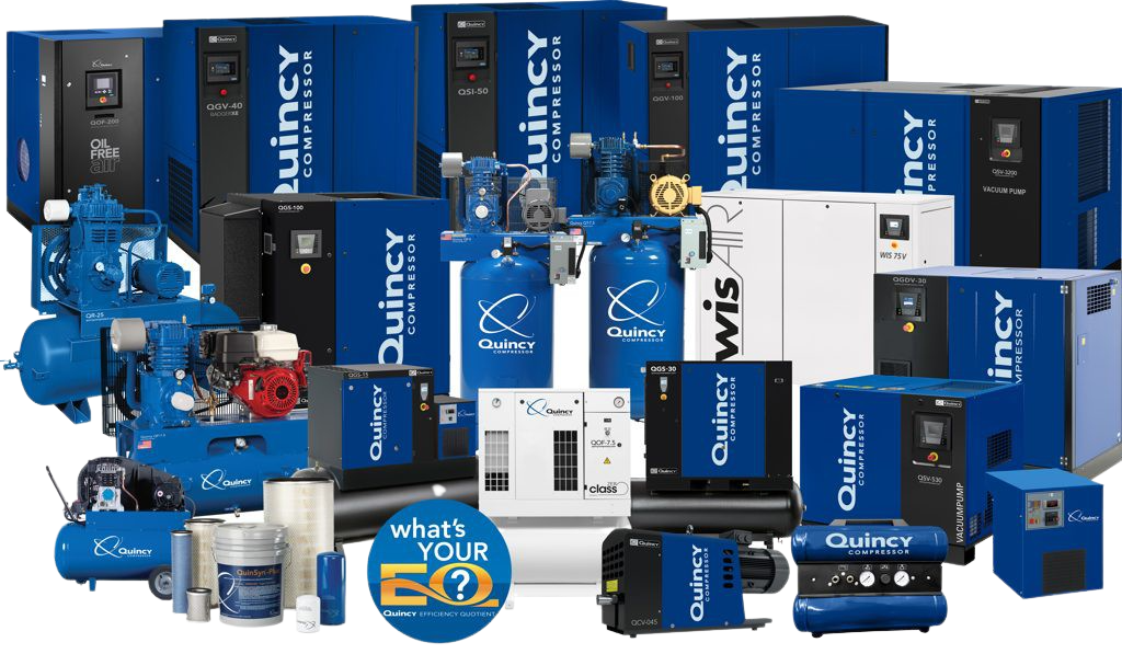 Full Line of Quincy Air Compressors