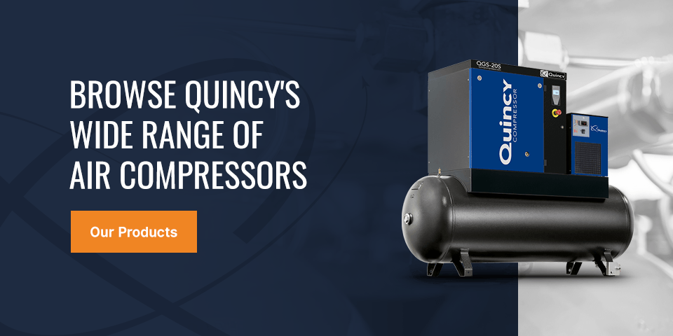 quicy's range of air compressors