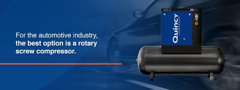 rotary screw compressor is the best option for automotive industry