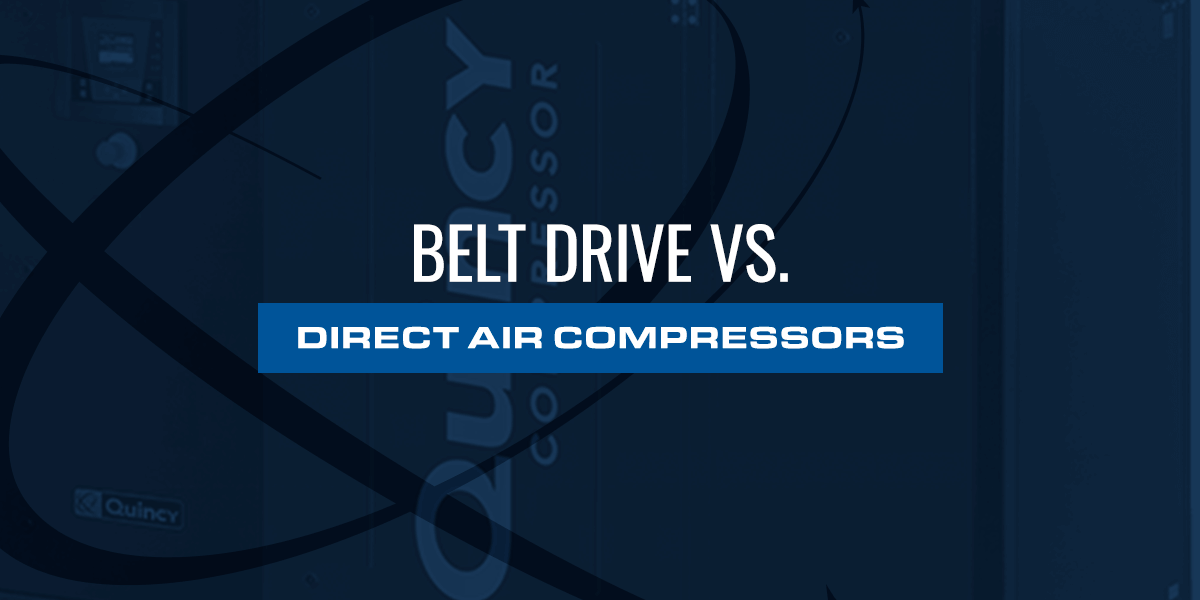 Transmisión por correa frente a compresores de aire directos