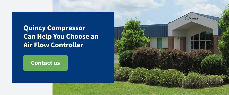 Quincy Compressor puede ayudarte a elegir un controlador de flujo de aire