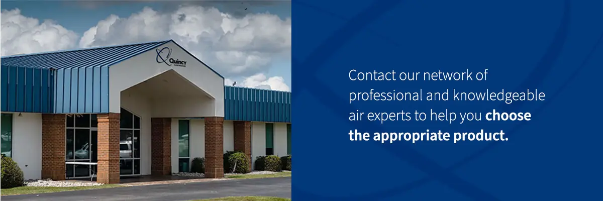 contact quincy compressor to find your air compressor product