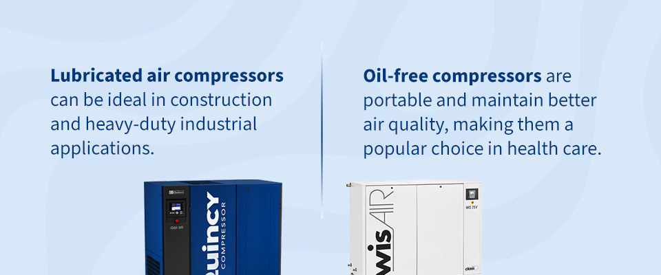 Oil vs. Oil-Free Air Compressors