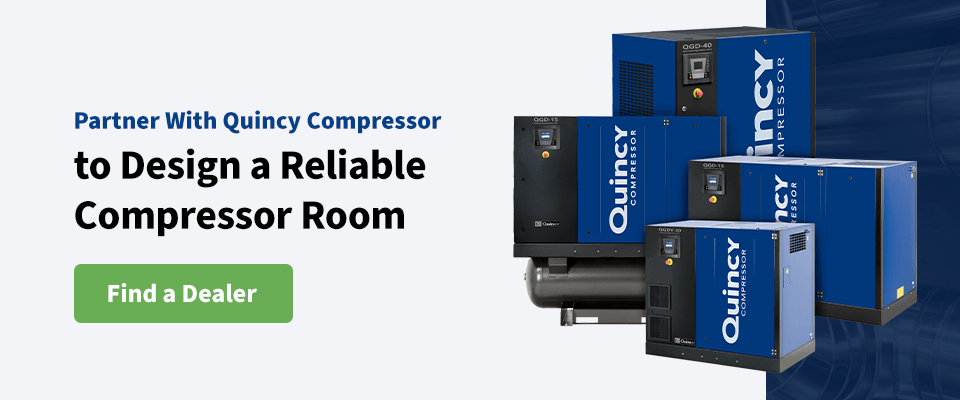 Partner With Quincy Compressor to Design a Reliable Compressor Room